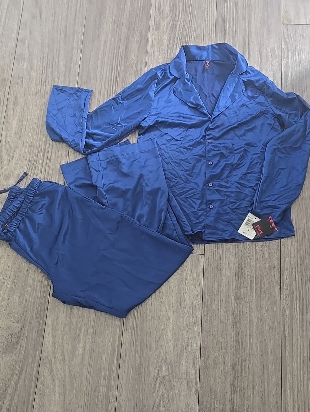 Maidenform Royal Blue Satin Sleep Set